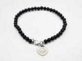 Tiffany & Co Return To Tiffany Black Onyx Bead Bracelet 7 Inch Sd0425lrzsa