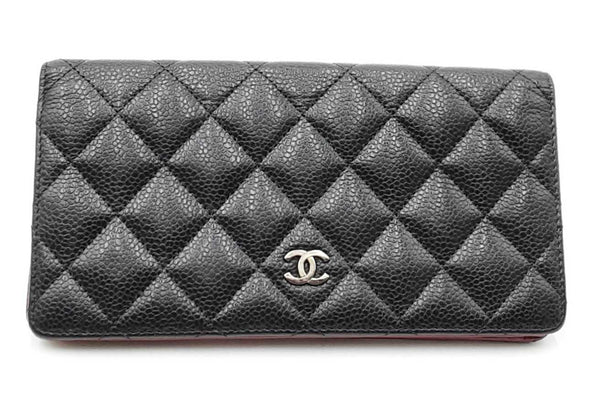 Chanel Quilted Caviar Yen Wallet Eb0125rxzdu