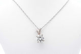 Approx. 0.6ctw Diamond Pendant Necklace In 14k White Gold 2g 16 Inch Eb1024sxzsa