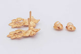 22k Yellow Gold Flower Screwback Earrings 6.1 Grams Eb0426irxsa