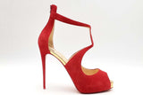 Christian Louboutin Red Suede Rosie Pumps Size 40 Eb0125lrxsa