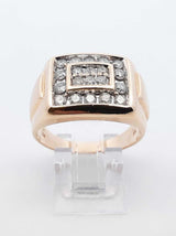 0.68 Cttw Diamond & 14k Yellow Gold Cluster Ring 12.7 Gram Size 11.5 Fw0725czxdu