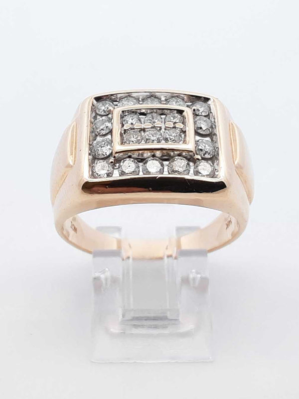 0.68 Cttw Diamond & 14k Yellow Gold Cluster Ring 12.7 Gram Size 11.5 Fw0725czxdu