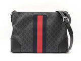 Gucci Web Stripe Messenger Bag In Gg Supreme Coated Canvas Fw0926pzxdu