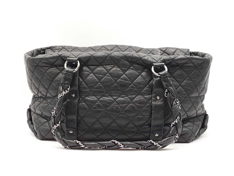 Chanel Lady Braid Tote Bag In Black Aged Calfskin Fw0425cxzdu