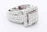 1.32cttw Diamond Ring In 10k White Gold 7.1 Grams Size 2 Eb0926rxzsa