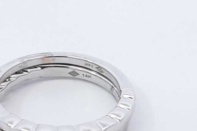 0.91ctw Diamond Wedding Set In 14k White Gold 5.8 Grams Size 7 Eb0925wrxdu