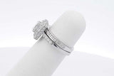 0.55cttw Diamond Wedding Set In 14k White Gold 4.6 Grams Size 4 Eb0826pxzsa