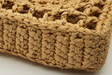 Prada Raffia Crochet Logo Tote Bag Eb1026exzde