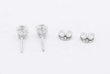 1.0cttw Lab Grown Diamond Stud Earrings In 14k White Gold 0.9 Grams Eb0326orxsa