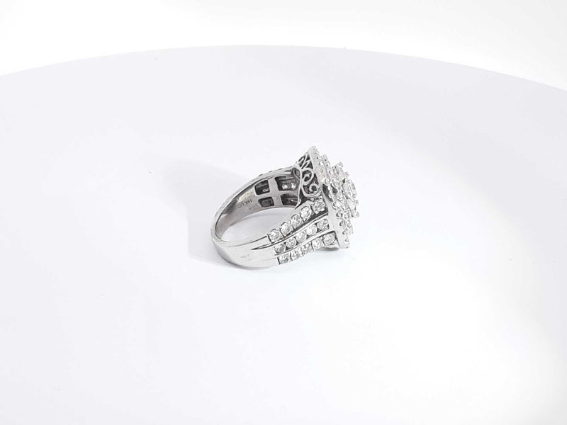 2.81ctw Diamonds 14k White Gold 9.7 Grams Ring Size 6.5 Sd0525lzizsa