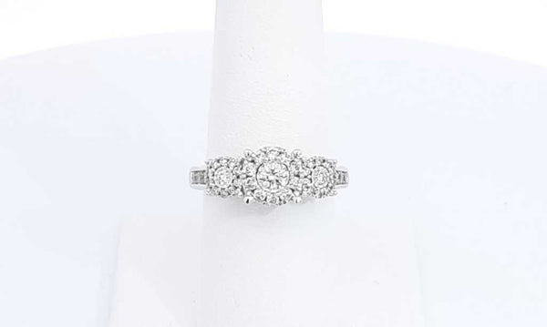 14k White Gold Diamond Ring 0.8ctw Size 7.25, 4.7g Eblcwdu 144030005034