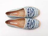 Prada Nastro Jacquard Embroidered Espadrilles Size Eu 36 Fw0525lzxdu