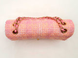 Chanel Classic Medium Tweed Pink Handbag Aa0625rrxzsa