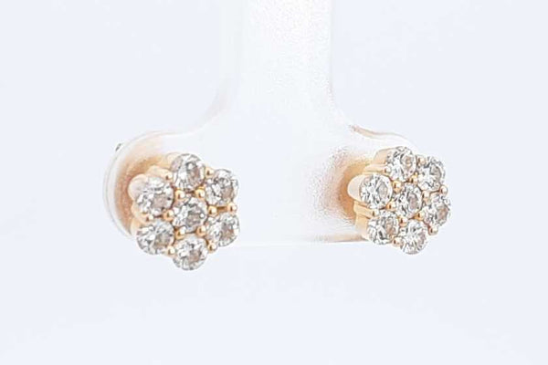 Approx 0.70ctw Diamond Stud Screw Back Earrings 14k Yellow Gold 2g Eb0724pxzdu