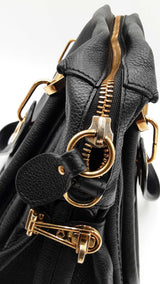 Chloe Paraty Black Leather Top Handle Bag Eb1225lrxdu