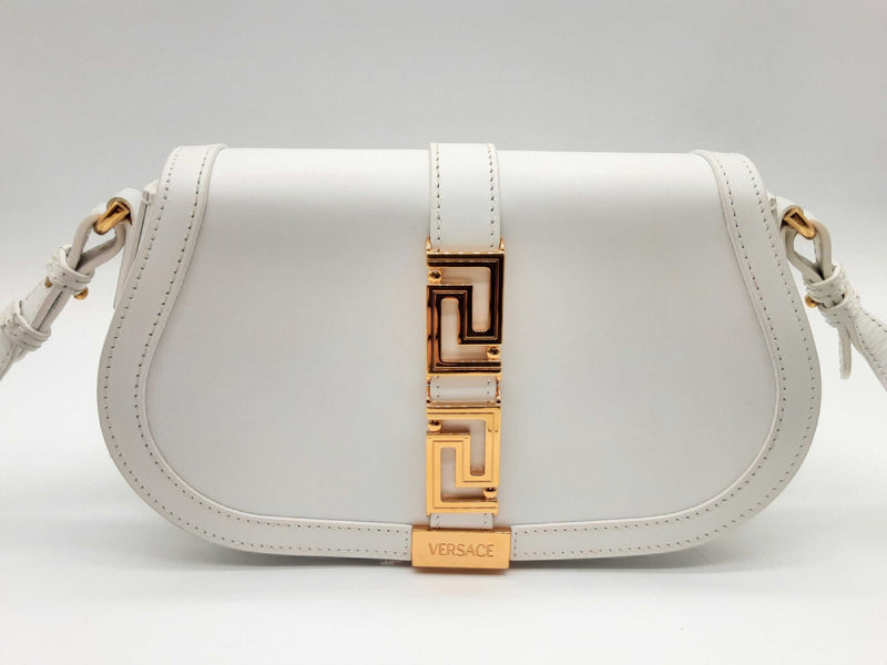 Versace Greca Goddess Crossbody White Purse / Handbag