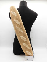 Fendi Baguette Bread Tan Shearling Zipper Crossbody Pouch Bag Do0526ixzde