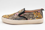 Gucci Gg Supreme Canvas Bengal Tiger Print Slip On Sneakers Size 38 Eb0426oxzsa