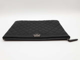 Chanel Boy O Black Leather Zipper Clutch Do0325exzde