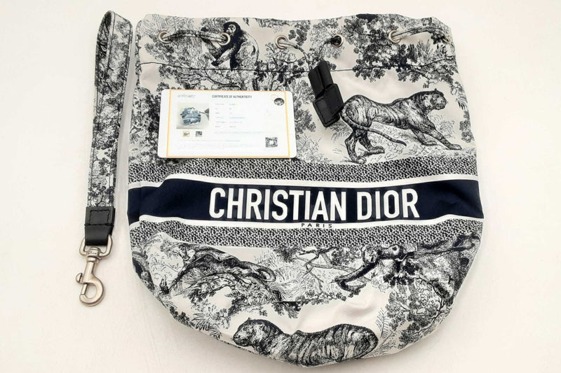 Christian Dior Fabric Toile De Jouy Sauvage Travel Pouch Aa1124ocrsa