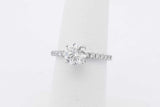 1.0ctw Center Round Diamond Ring 10k White Gold 1.7 Grams Size 5.5 Eb0425loirsa