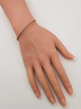 0.69 Cttw Diamond Bangle Bracelet In 14k Rose Gold 8.7 Grams 6 Inch Fw0426rpxdu