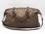 Mcm Large Leather Pebbled Satchel Silver Aa0926lrzsa