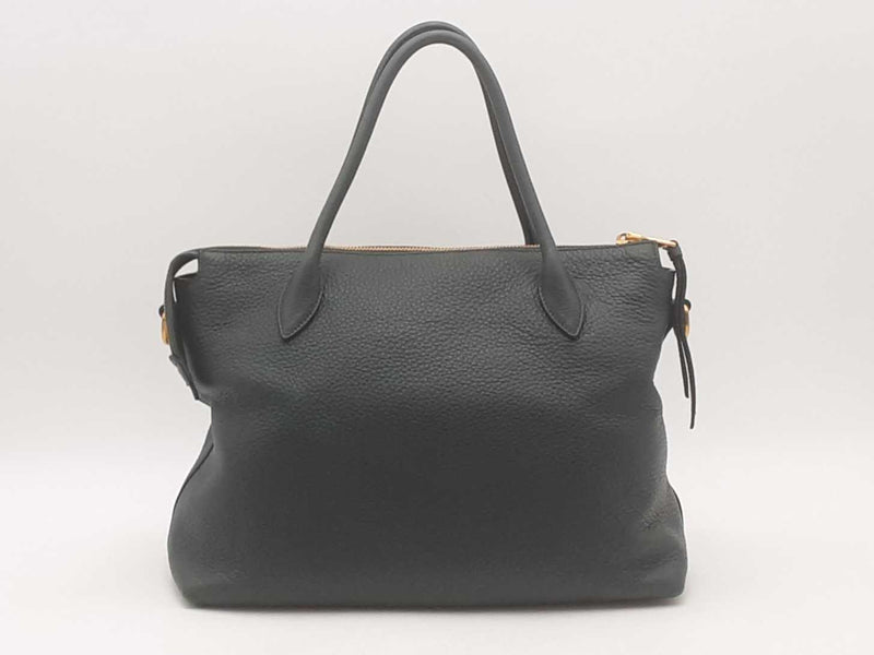 Prada Vitello Daino Tote Green Handbag Aa0825pzxsa