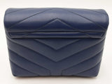 Yves Saint Laurent Loulou Toy Bag In Quilted Denim Blue Leather Fw0926wrxdu