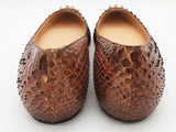 Christian Louboutin Brown Snakeskin Flats Size Eu 38.5 Do0525rxde