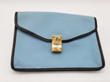 Celine Vintage C Classic Blue Envelope Clutch Bag Sd1225ozxde