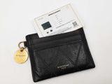 Givenchy Gv3 Card Holder Wallet In Black Diamond-stitched Leather Fw0726lcrdu