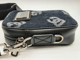 Dolce & Gabbana Jacquard Black Denim Leather Dg Logo Crossbody Bag Do0125rxzde