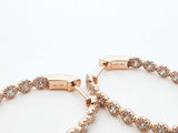 4.42 Cttw Diamond & Rose Gold Inside Out Hoop Earrings 8.7 Grams Fw0826orxzd7