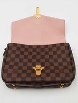 Louis Vuitton Clapton Pm In Damier Ebene Canvas & Magnolia Leather Fw0426pzxdu