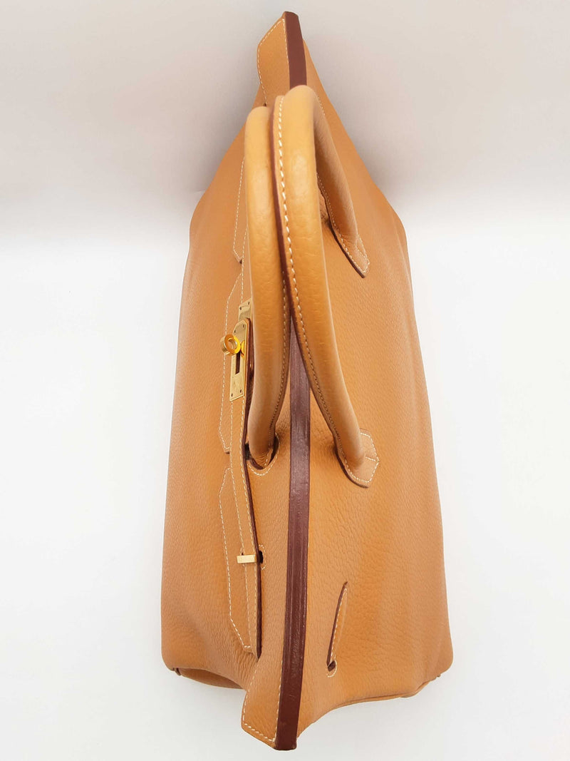 Hermes Birkin 40 Gold Tan Clemence Gold Hardware Handbag Do0424csxzde