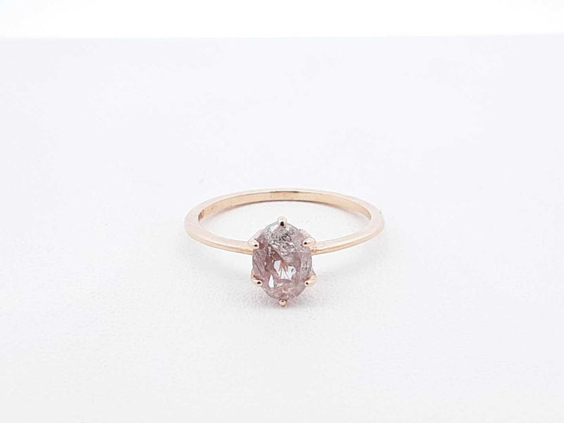 1.0 Ctw "Salt & Pepper" Diamond & 10k Yellow Gold Ring 5 Gram Size 7 Fw0725wozdu