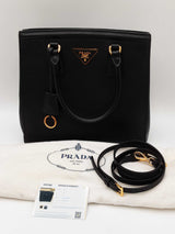 Prada Double Zip Saffiano Leather Shoulder Bag Eb0924wrxdu