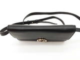 Gucci Black Leather Interlocking G Icon Wallet On Strap Sd0626lrzde