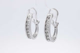 0.64cttw Diamond 14k White Gold J Hoop Earrings 5.4 Grams Eb0626eorsa