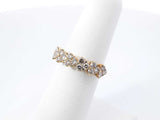 0.63 Cttw Diamond 18k Gold Heart Link Half Eternity Ring 2.2g Size 6 Fw0826oixdu