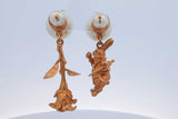 Christian Dior Mismatched Pair Of Gold Tone Faux Pearl Stud Earrings Eb0926lxzde