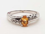 Citrine Diamonds 10k Yellow Gold 2.3g Ring Size 5.5 Do0126sede