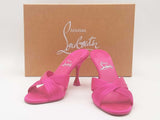 Christian Louboutin Nicol Is Back 85 Satin Mules Pink Size 37.5 Aa0726orzsa