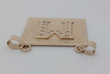 14k Yellow Gold Rectangle M Pendant With Diamonds 20.4 Grams Eb1026lexzsa