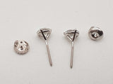 1.01 Cttw Lab Grown Diamonds 14k Wg 1.0g Screw Back Stud Earrings Do0326orxde
