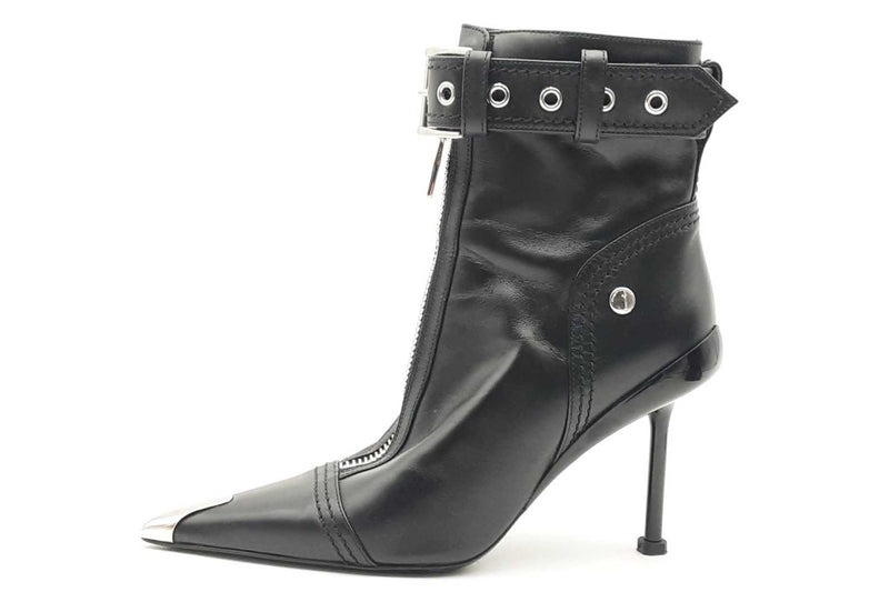 Alexander Mcqueen Slash Biker Boots Size 37 Eb1124lrxsa