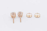 2.0cttw Lab Grown Diamond Stud Screwback Earrings 14k Yellow Gold 1.2g Eb326wcrsa