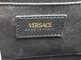 Versace Virtus Leather Black Handbag Aa0525wxzsa